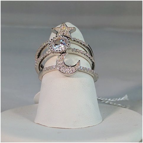 Swarovski Crystal Interlocking Star Sun and Moon